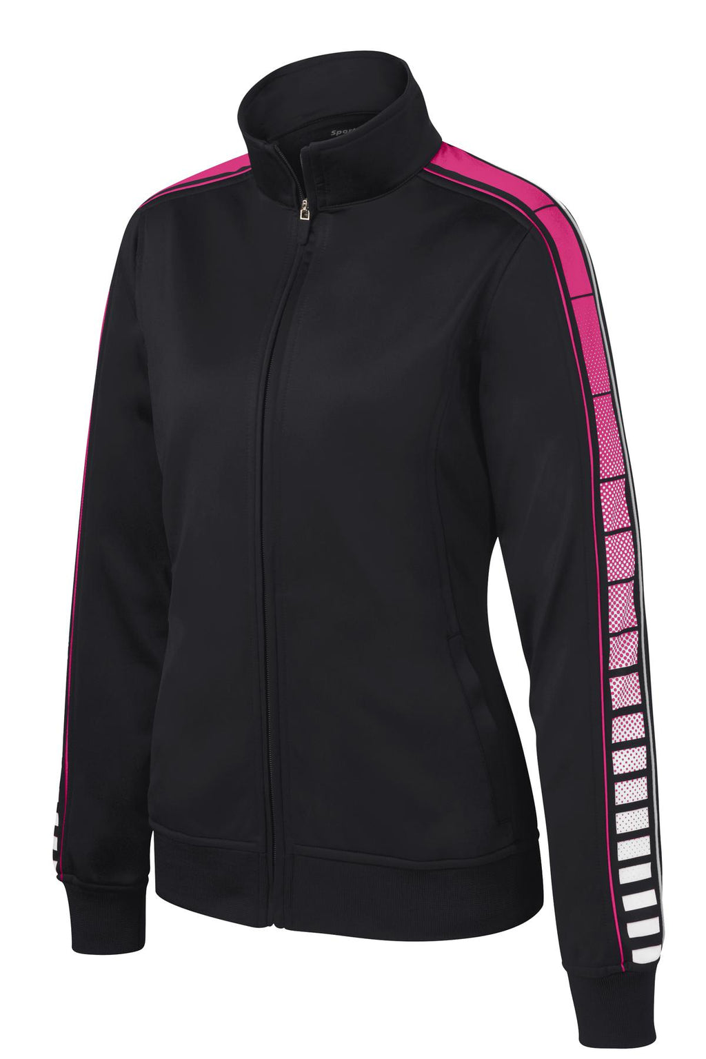 Sport-Tek LST93 Tek Ladies Dot Sublimation Tricot Track Jacket