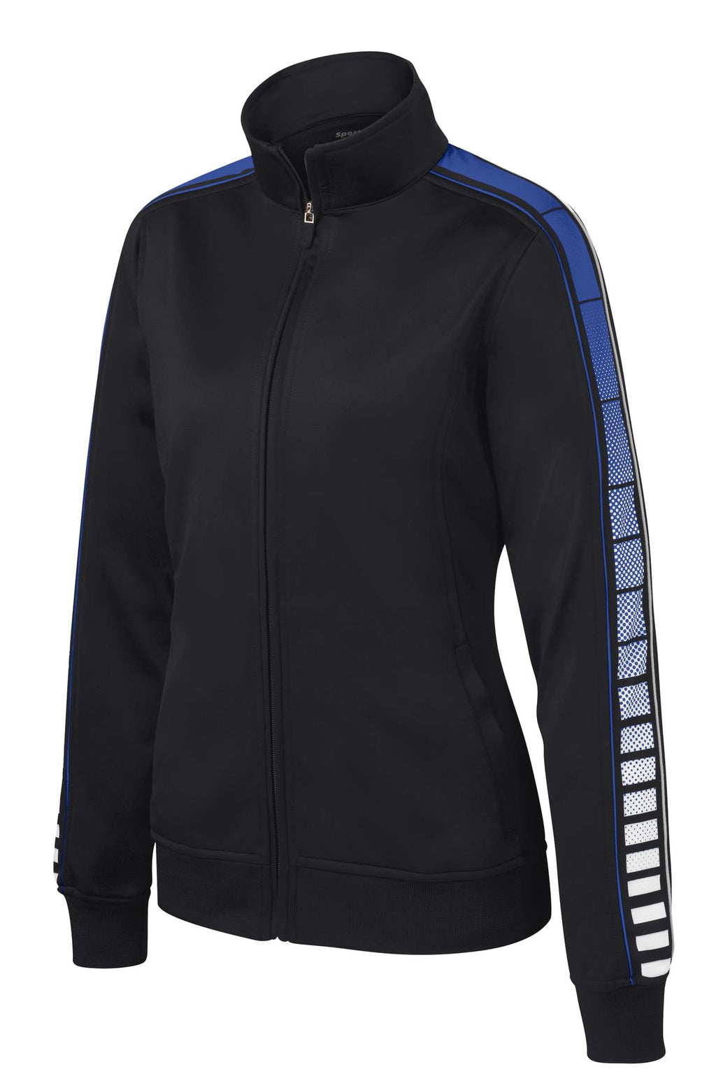 Sport-Tek LST93 Tek Ladies Dot Sublimation Tricot Track Jacket