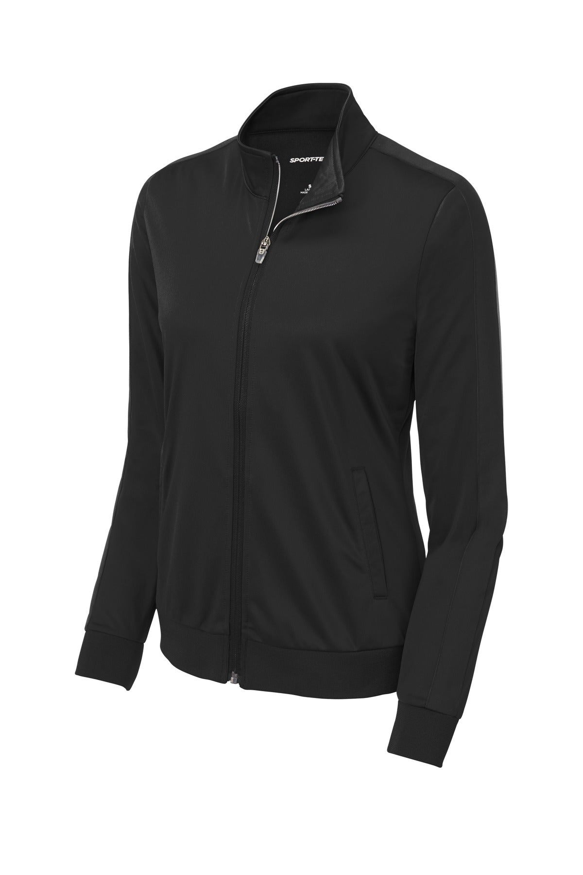 Sport-Tek LST94 Tek  Women's Tricot Sleeve Stripe Track Jacket