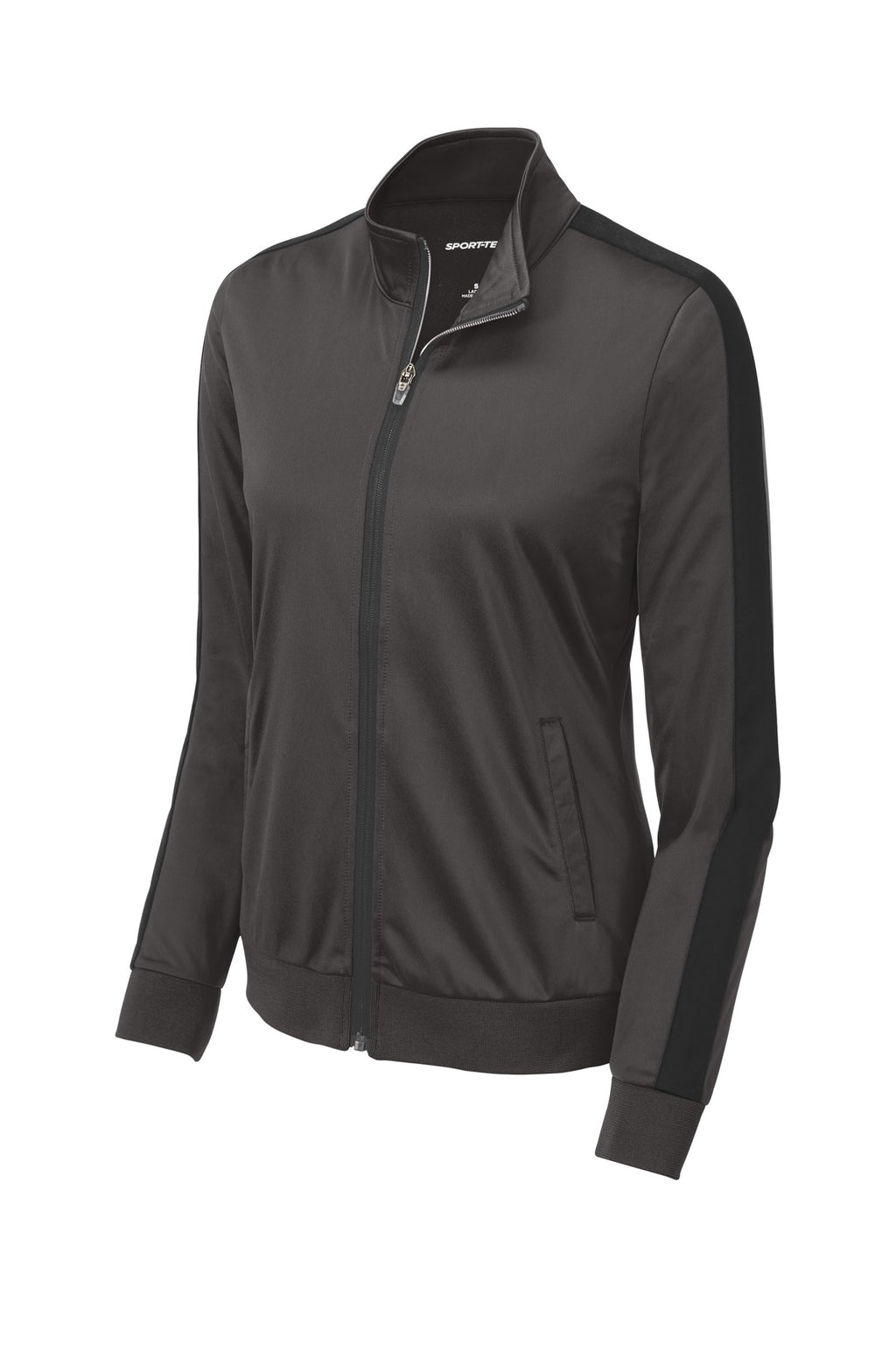 Sport-Tek LST94 Tek  Women's Tricot Sleeve Stripe Track Jacket