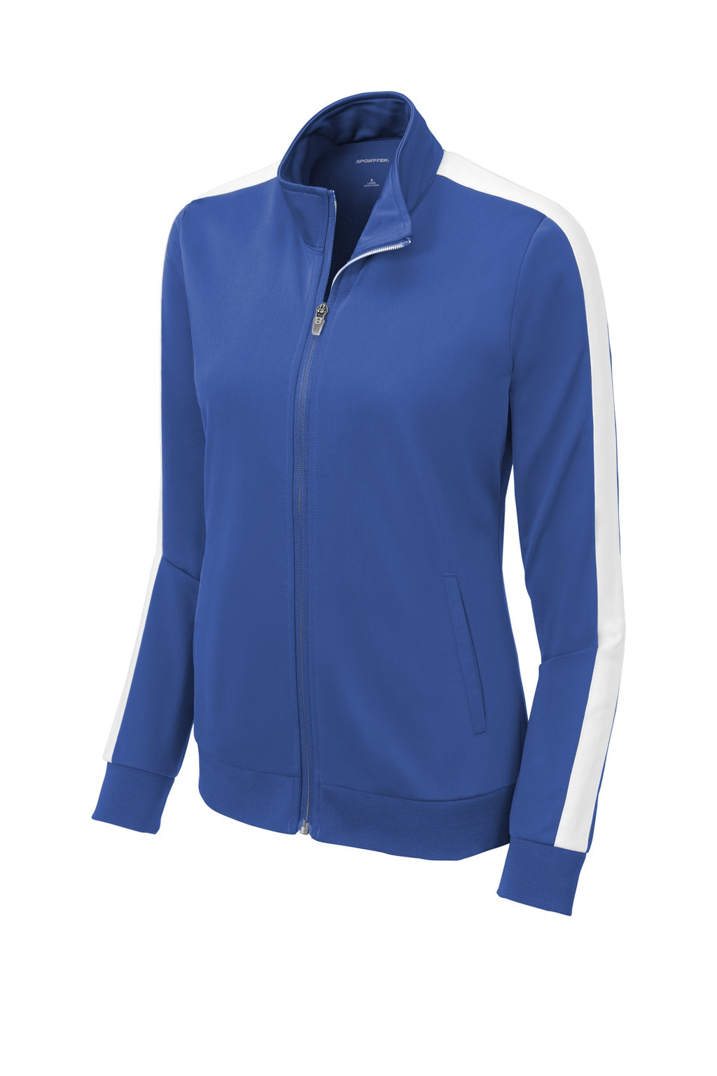 Sport-Tek LST94 Tek  Women's Tricot Sleeve Stripe Track Jacket