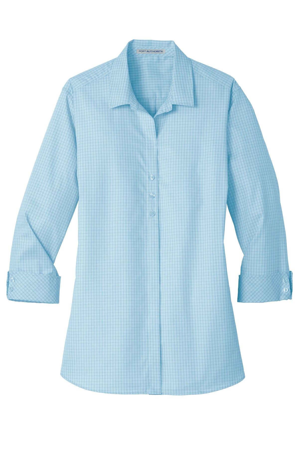 Port Authority LW643 Sleeve Micro Tattersall Easy Care Shirt