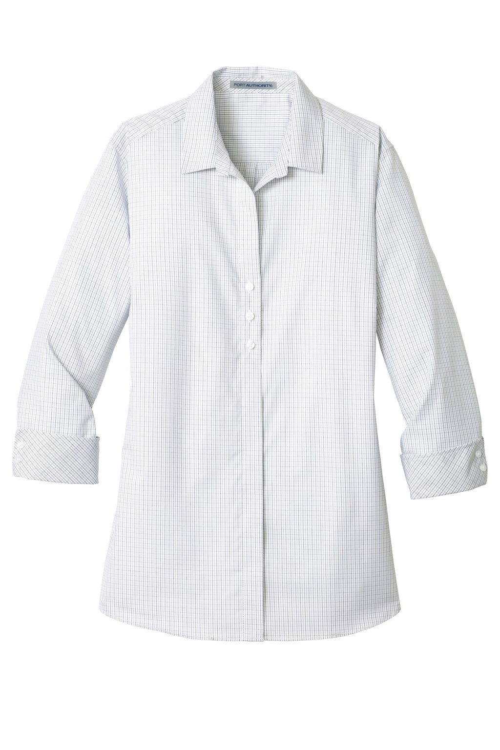 Port Authority LW643 Sleeve Micro Tattersall Easy Care Shirt