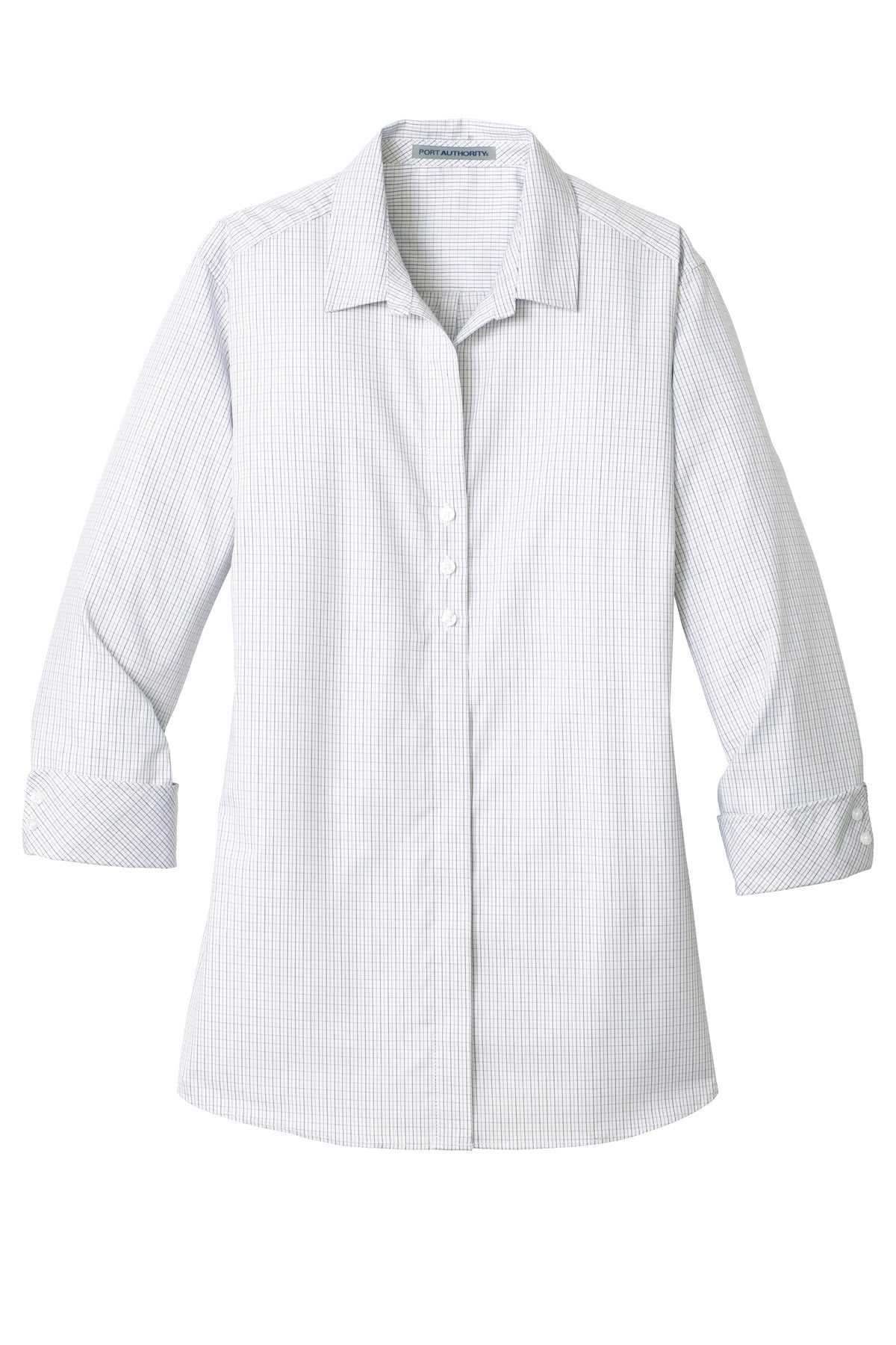 Port Authority LW643 Sleeve Micro Tattersall Easy Care Shirt
