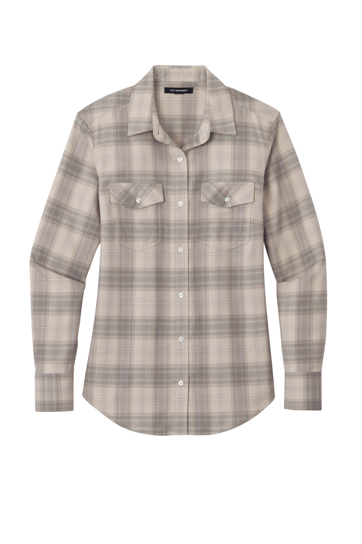 Port Authority LW672 DISCONTINUED Port Authority Women's Long Sleeve Ombre Plaid Shirt