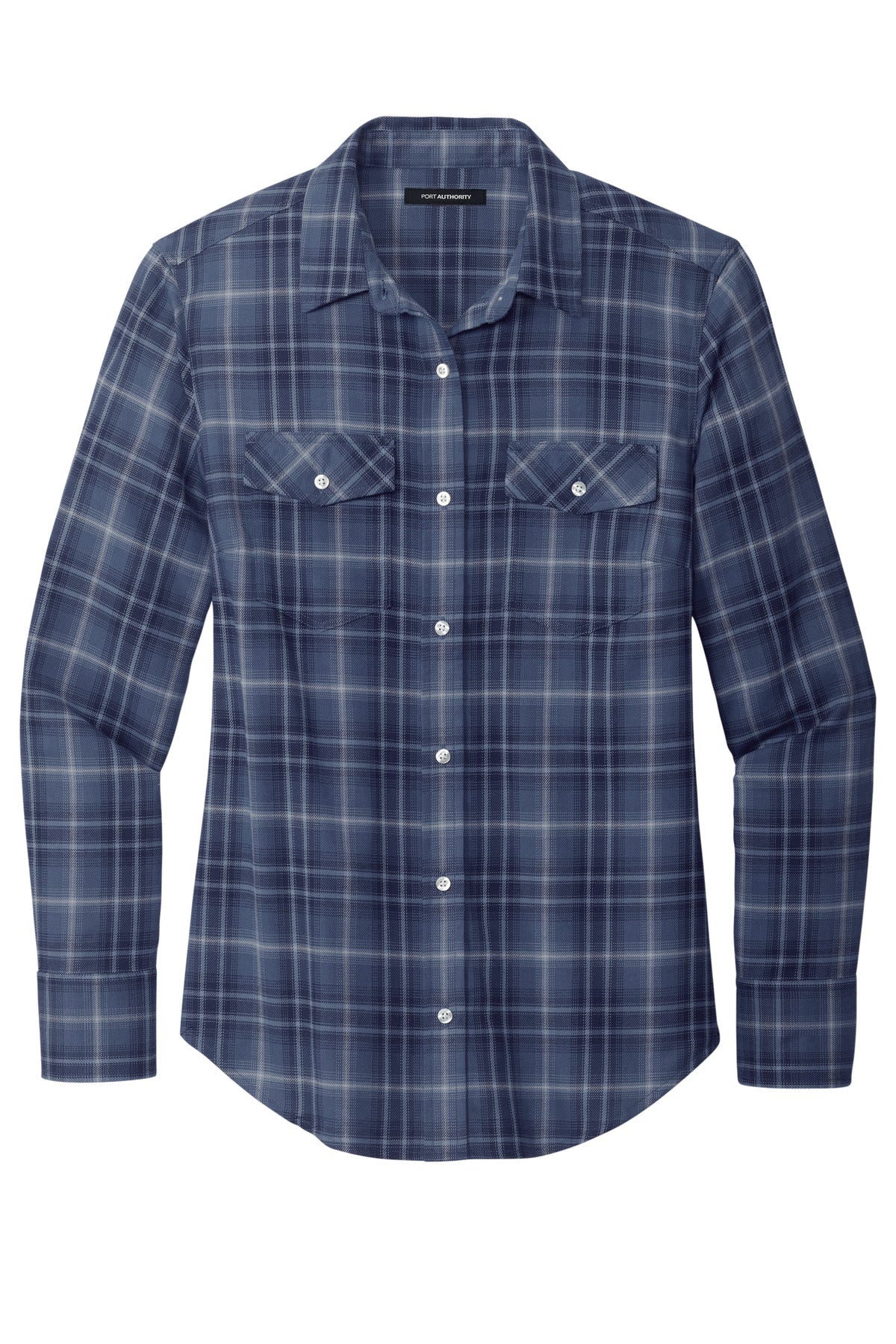 Port Authority LW672 DISCONTINUED Port Authority Women's Long Sleeve Ombre Plaid Shirt