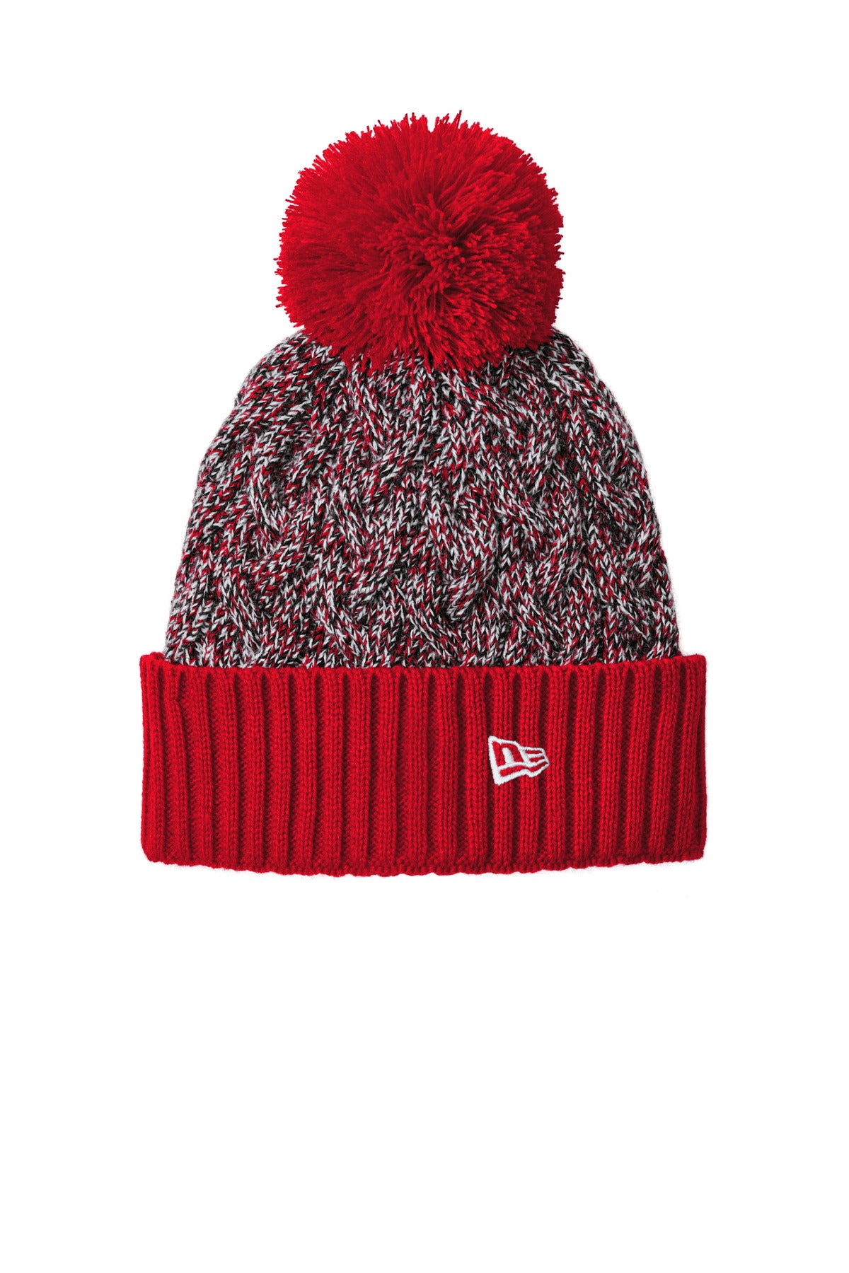 New Era NE910 New Era Marled Knit Pom Beanie