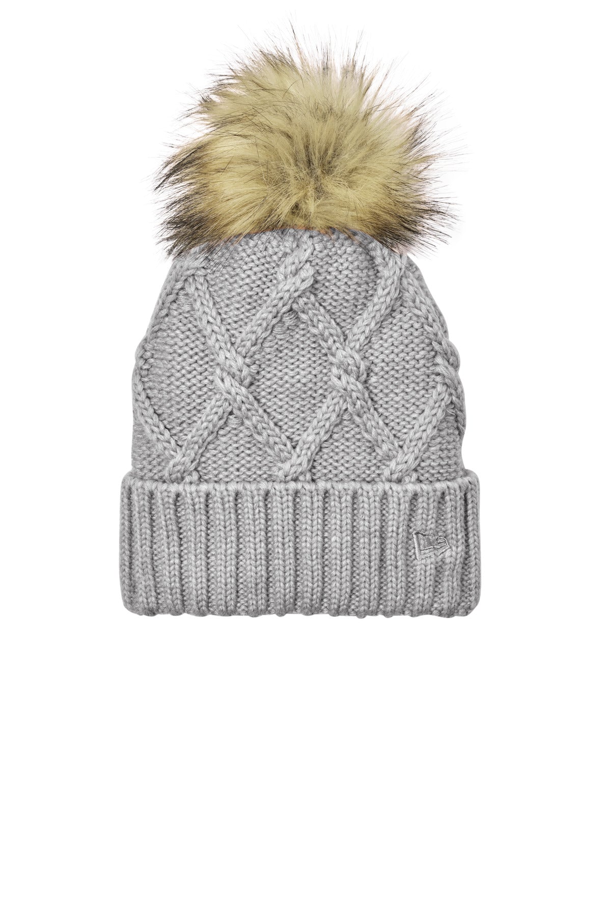 New Era NE911 New Era Faux Fur Pom Beanie