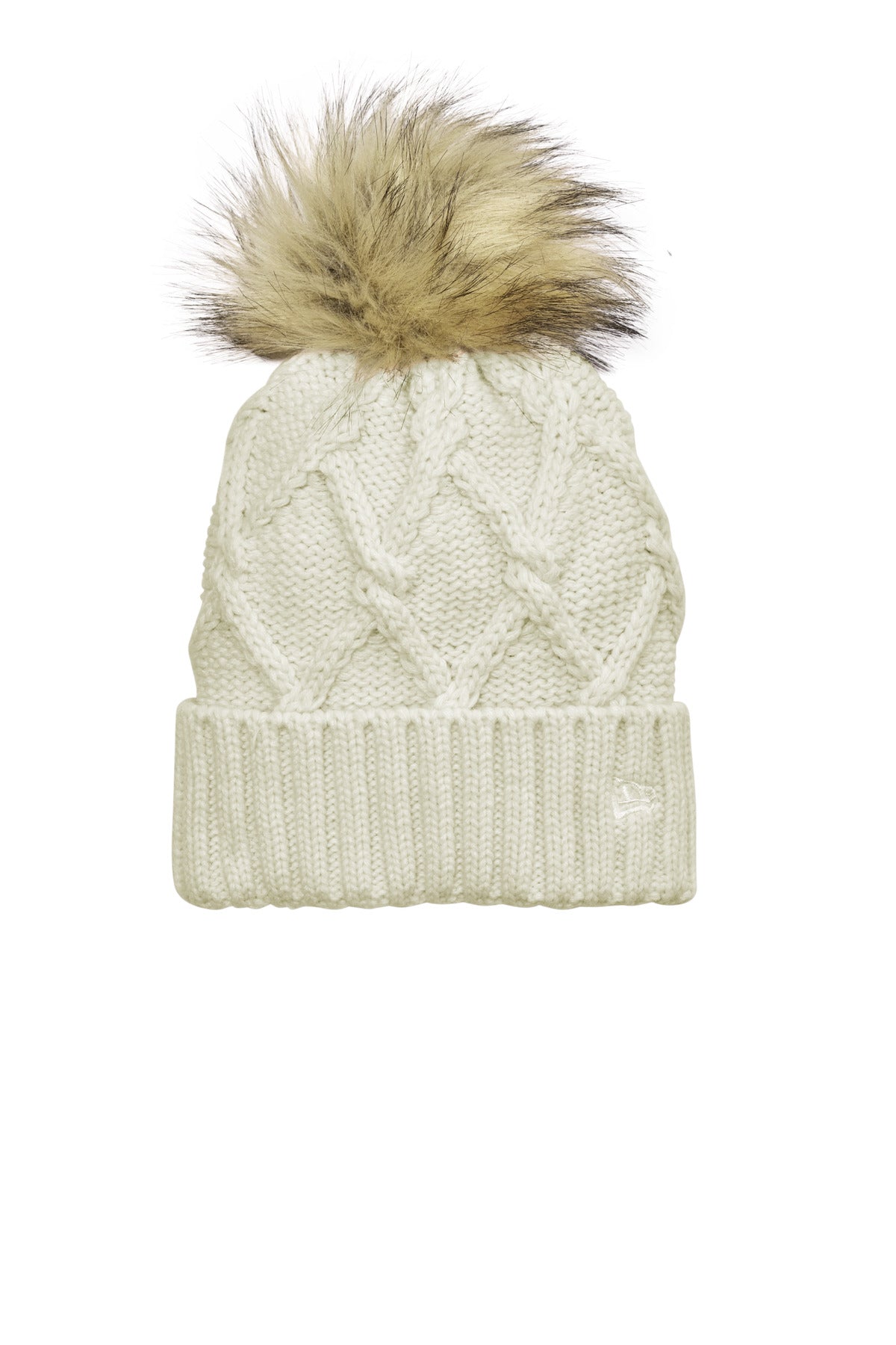 New Era NE911 New Era Faux Fur Pom Beanie