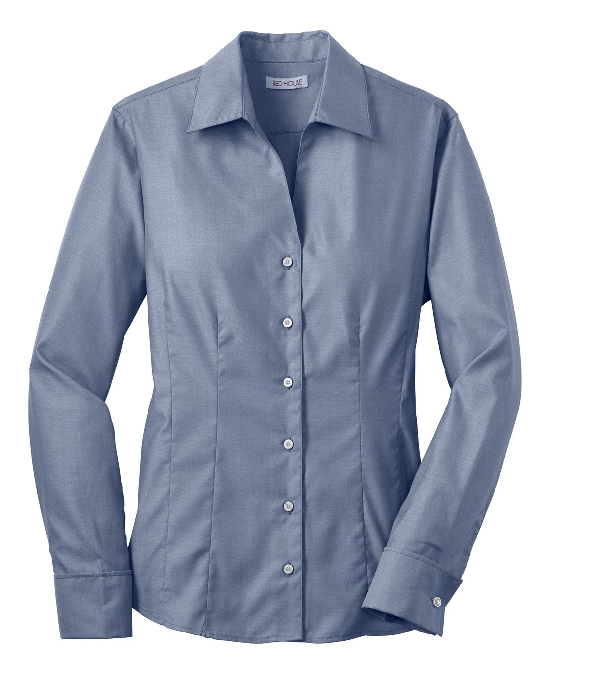 Red House RH63 Ladies French Cuff Non-Iron Pinpoint Oxford Shirt