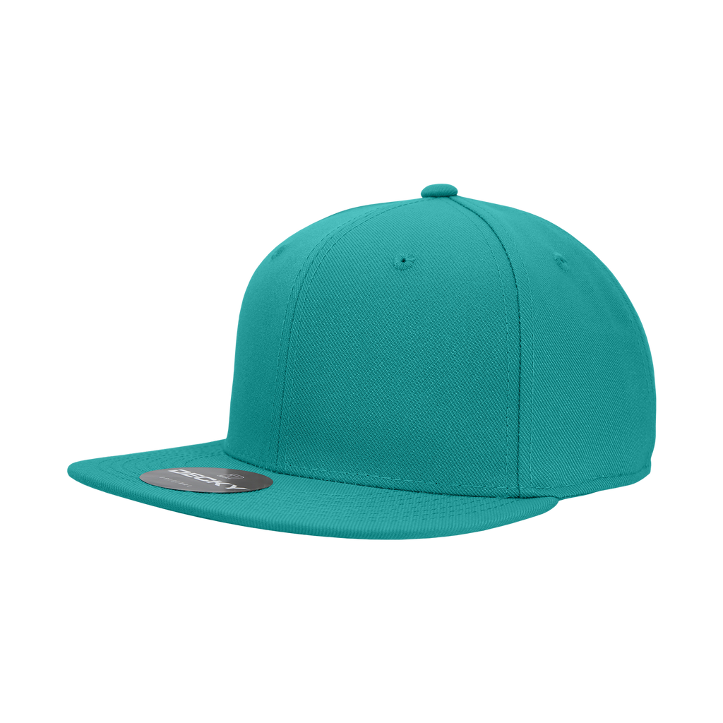 Decky RP1 6 Panel High Profile Structured Acrylic/Polyester Fitted, Aqua