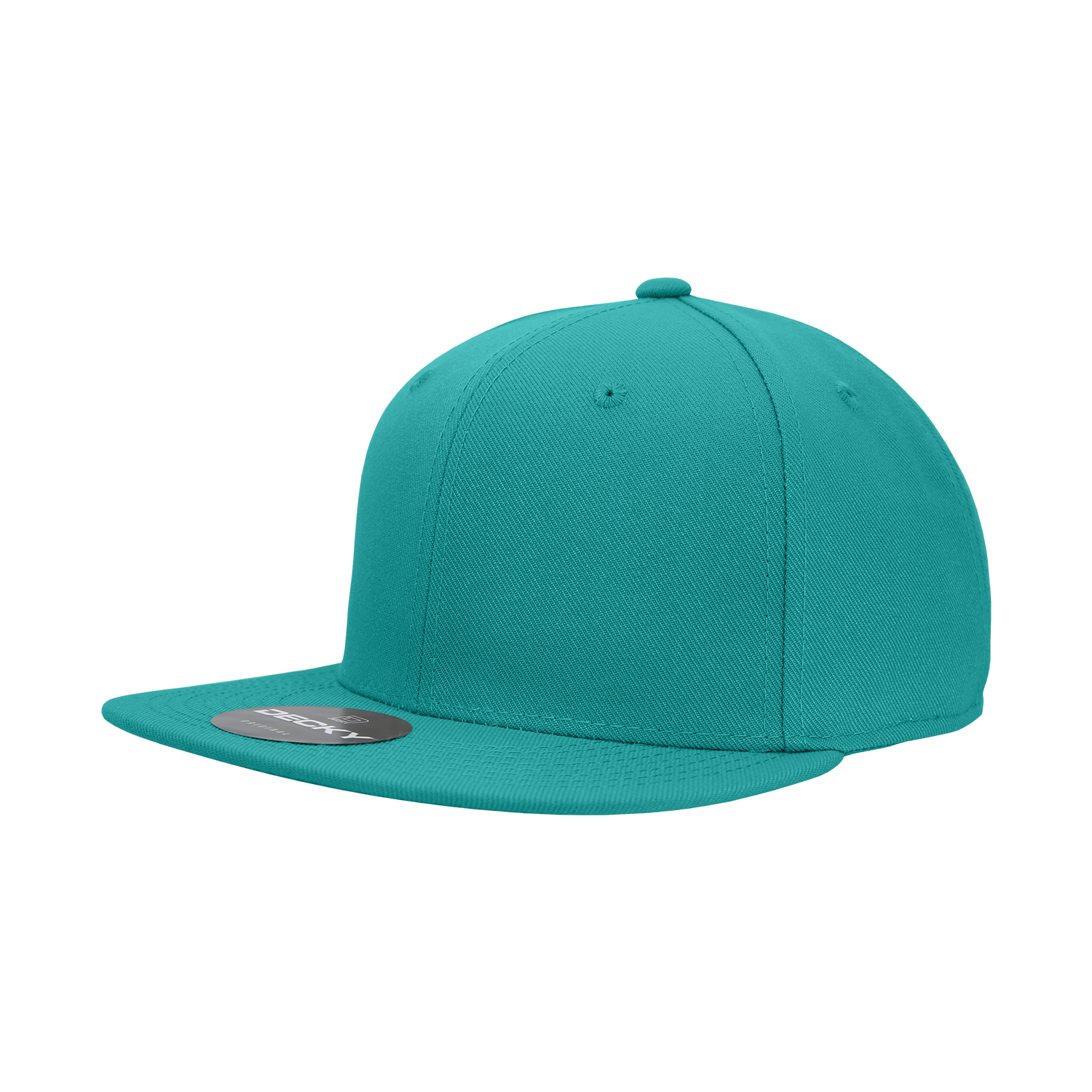 Decky RP1 6 Panel High Profile Structured Acrylic/Polyester Fitted, Aqua