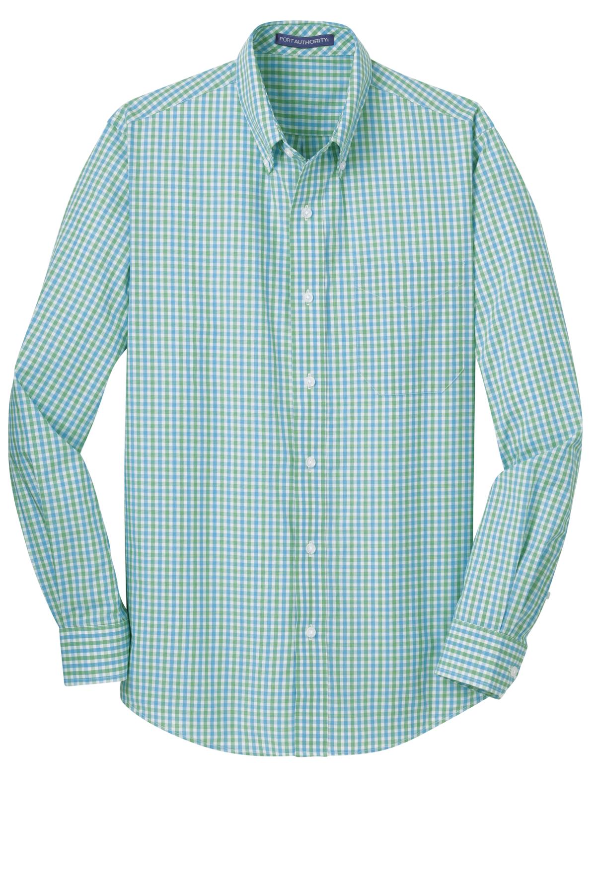 Port Authority S654 DISCONTINUED Port Authority Long Sleeve Gingham Easy Care Shirt