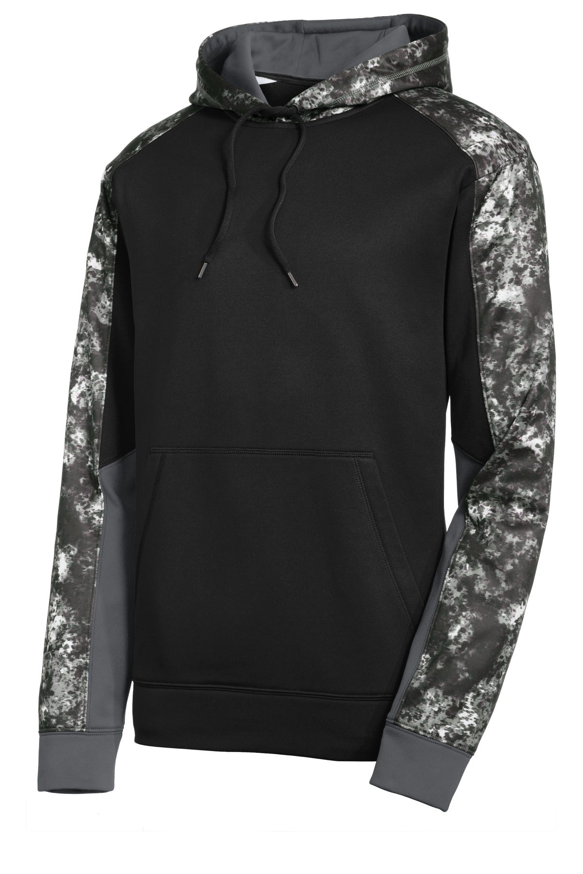 Sport-Tek ST231 Tek Sport-Wick Mineral Freeze Fleece Colorblock Hooded Pullover