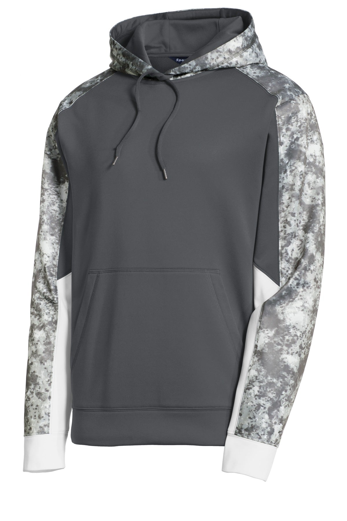 Sport-Tek ST231 Tek Sport-Wick Mineral Freeze Fleece Colorblock Hooded Pullover