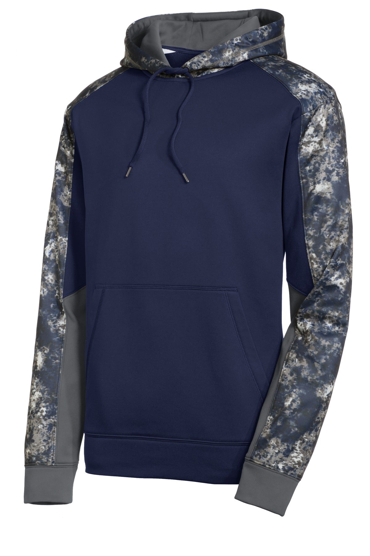 Sport-Tek ST231 Tek Sport-Wick Mineral Freeze Fleece Colorblock Hooded Pullover