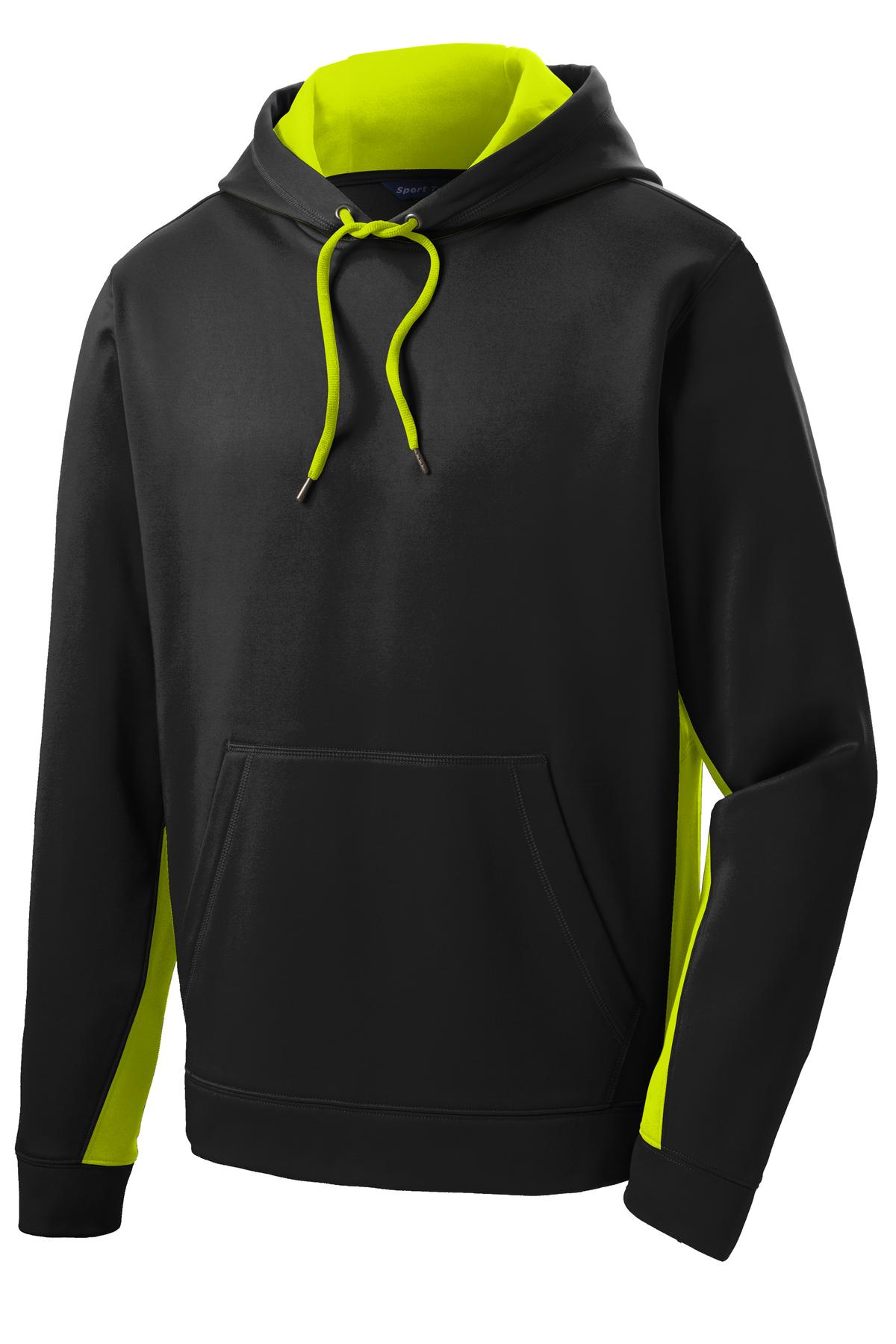 Sport-Tek ST235 Tek Sport-Wick Fleece Colorblock Hooded Pullover