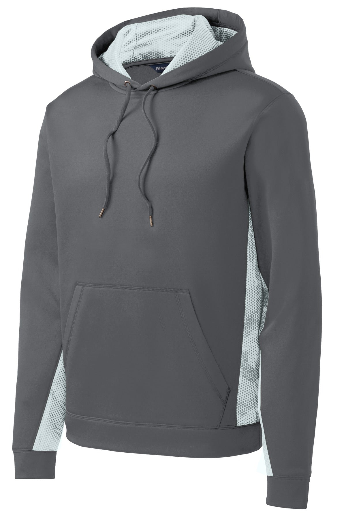 Sport-Tek ST239 Tek Sport-Wick CamoHex Fleece Colorblock Hooded Pullover