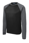 Sport-Tek ST242 Tek Sport-Wick Raglan Colorblock Fleece Crewneck