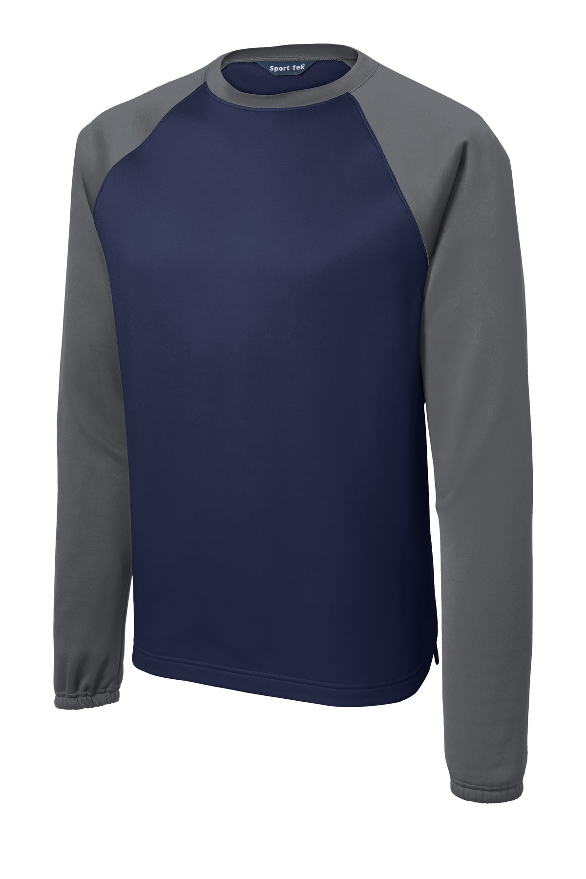 Sport-Tek ST242 Tek Sport-Wick Raglan Colorblock Fleece Crewneck