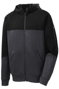 Sport-Tek ST245 Tek Tech Fleece Colorblock Full-Zip Hooded Jacket