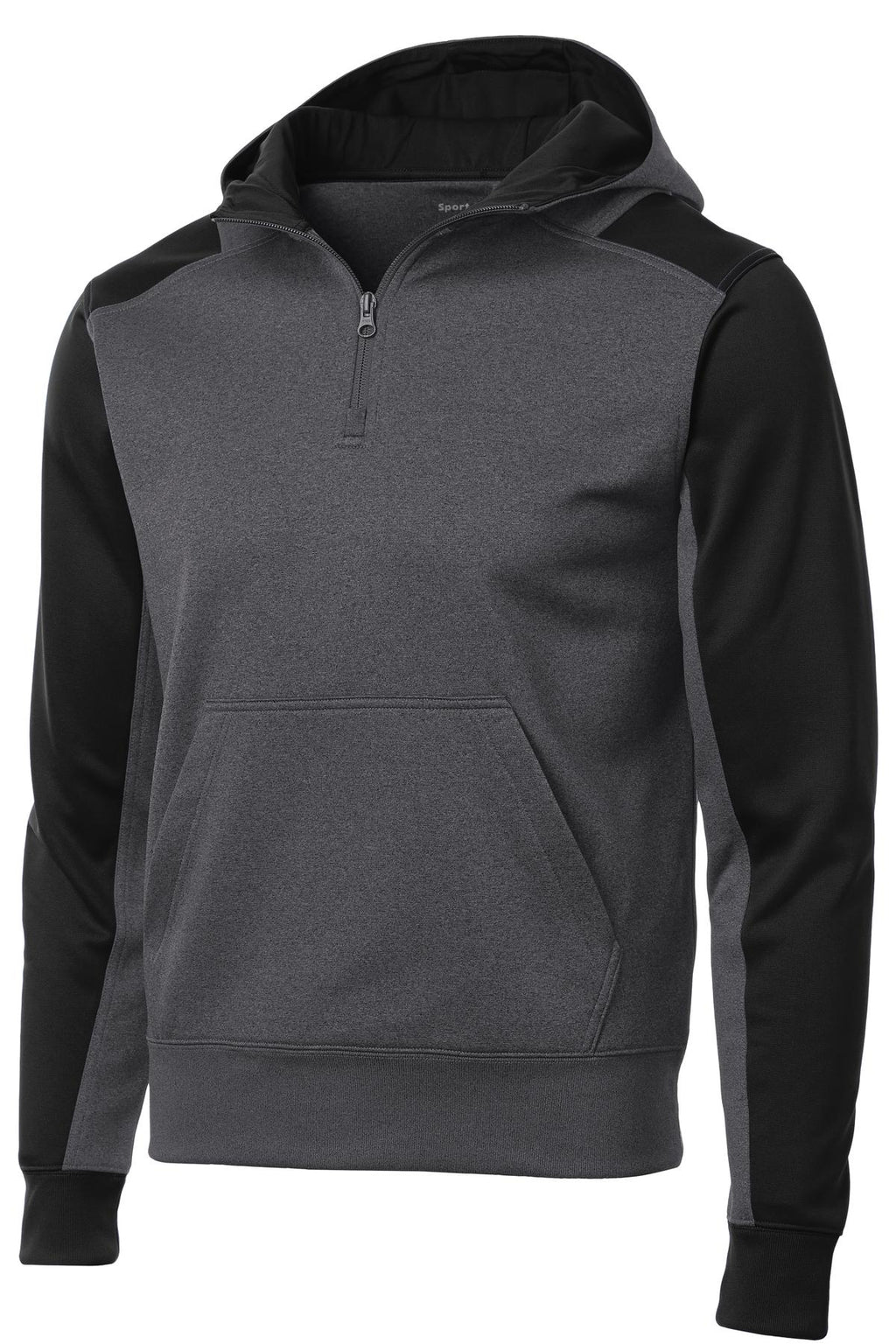 Sport-Tek ST249 Tek  Tech Fleece Colorblock 1/4-Zip Hooded Sweatshirt