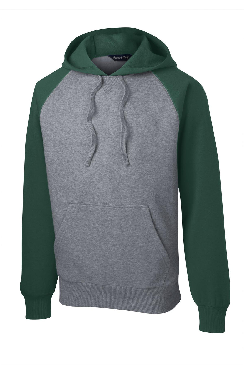 Sport-Tek ST267 Tek Raglan Colorblock Pullover Hooded Sweatshirt