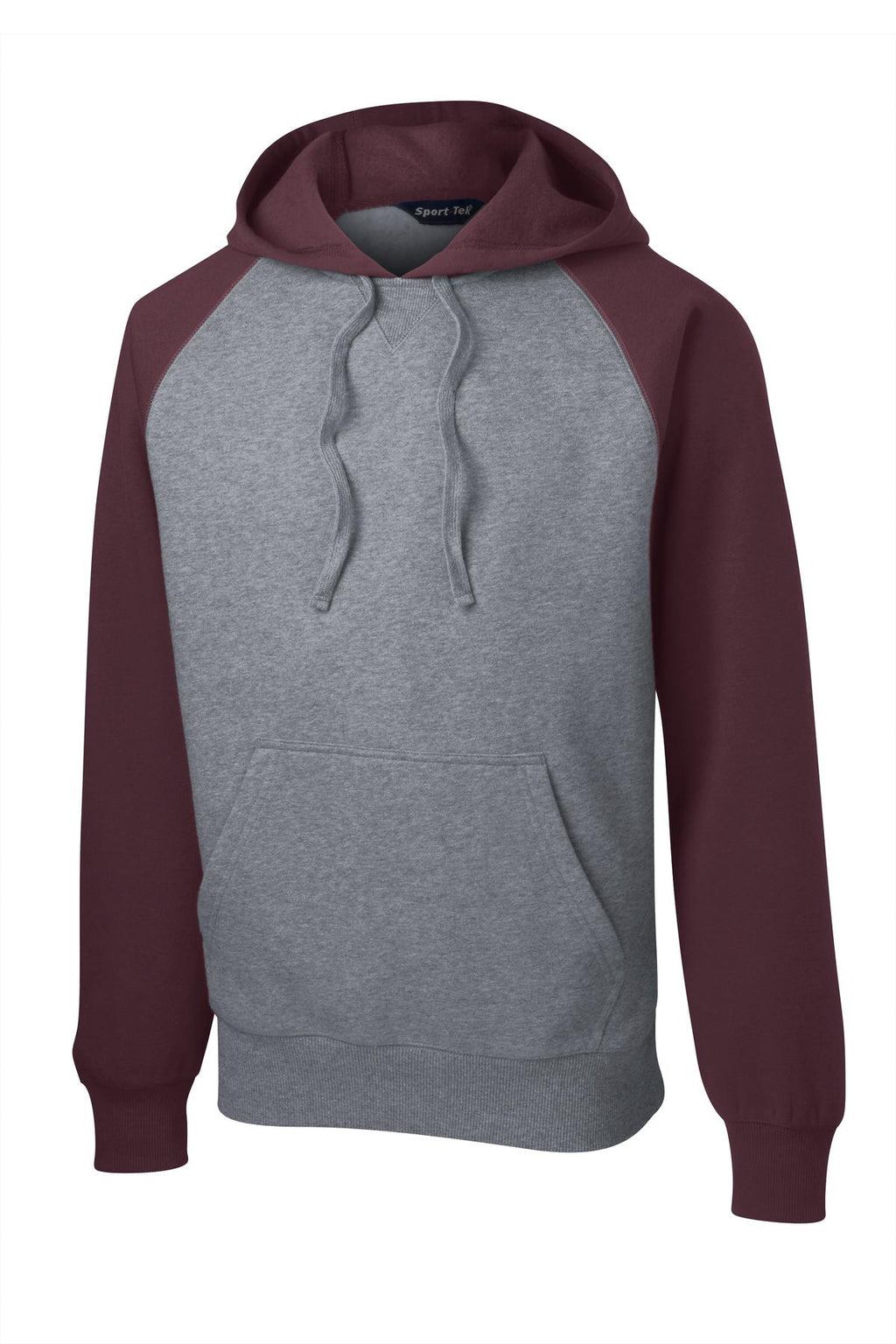 Sport-Tek ST267 Tek Raglan Colorblock Pullover Hooded Sweatshirt