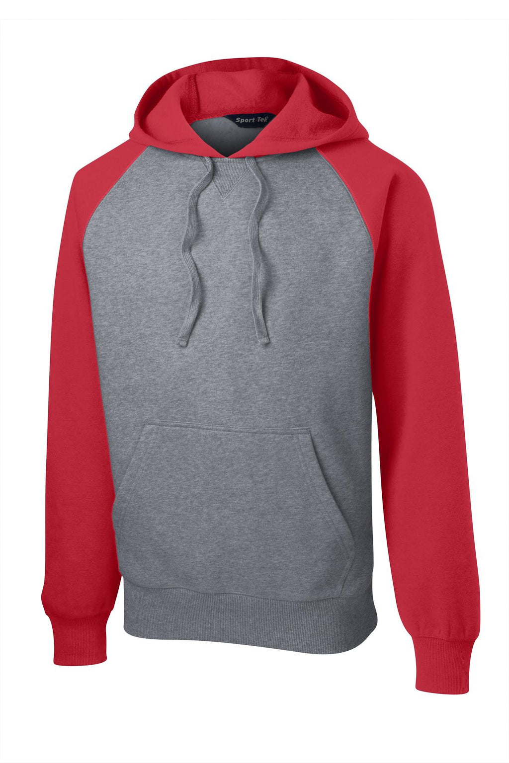Sport-Tek ST267 Tek Raglan Colorblock Pullover Hooded Sweatshirt