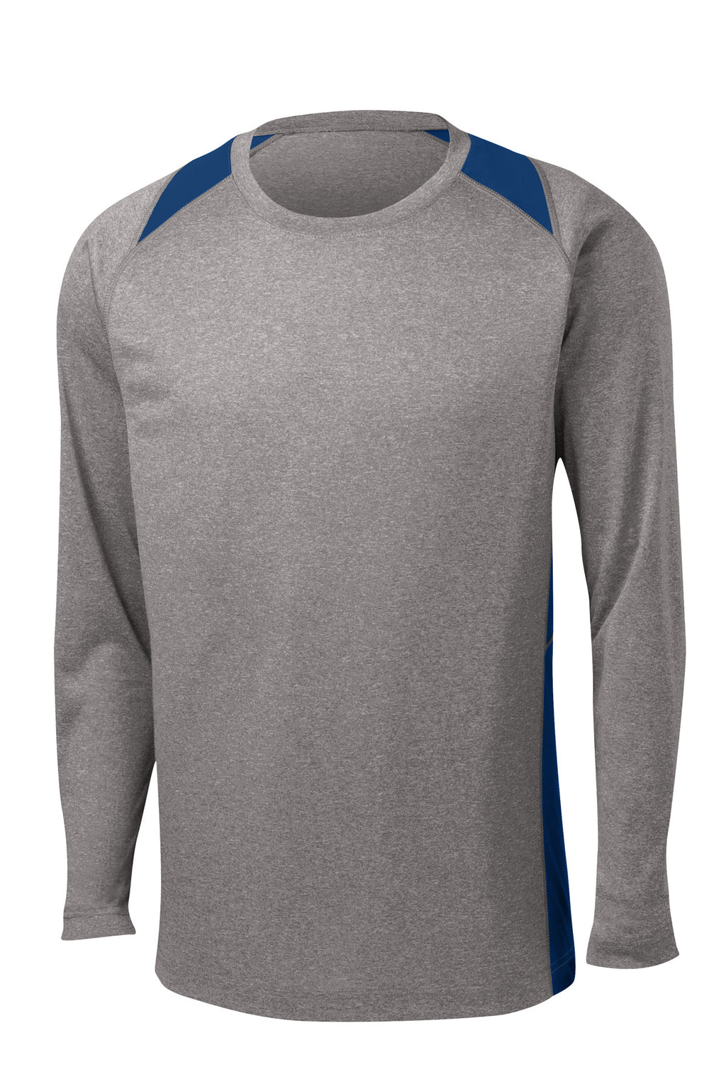 Sport-Tek ST361LS Tek Long Sleeve Heather Colorblock Contender Tee