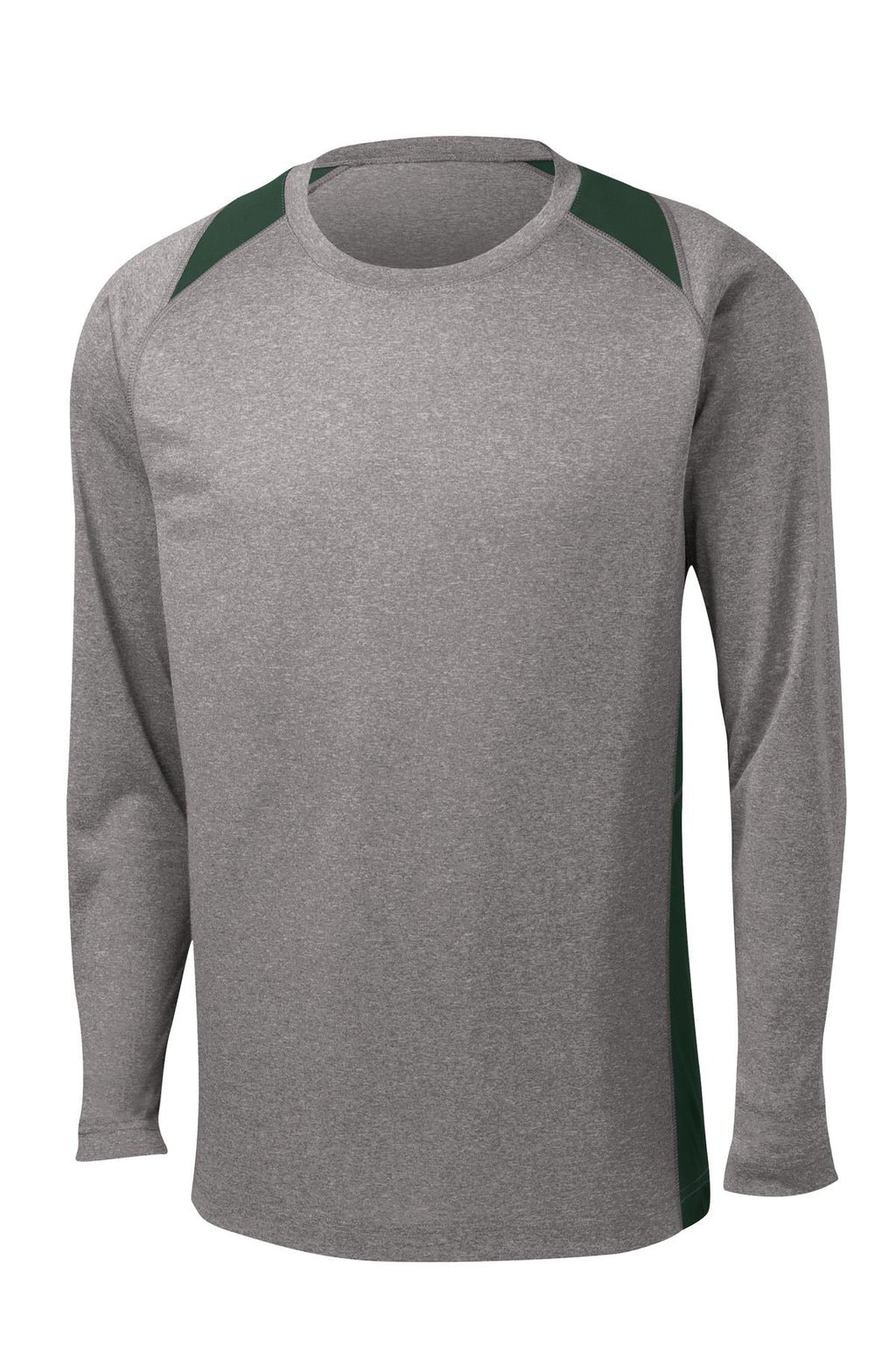 Sport-Tek ST361LS Tek Long Sleeve Heather Colorblock Contender Tee
