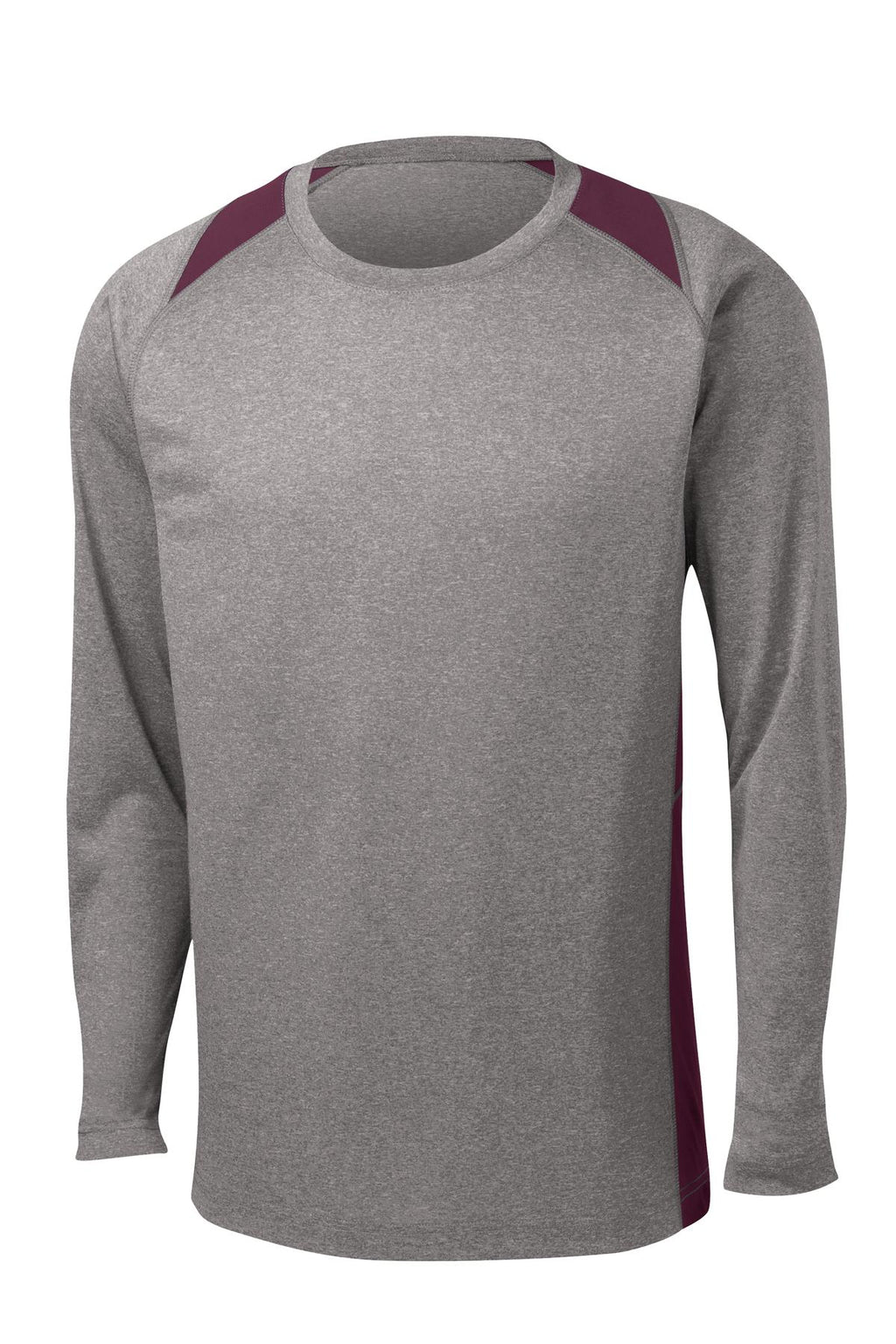 Sport-Tek ST361LS Tek Long Sleeve Heather Colorblock Contender Tee