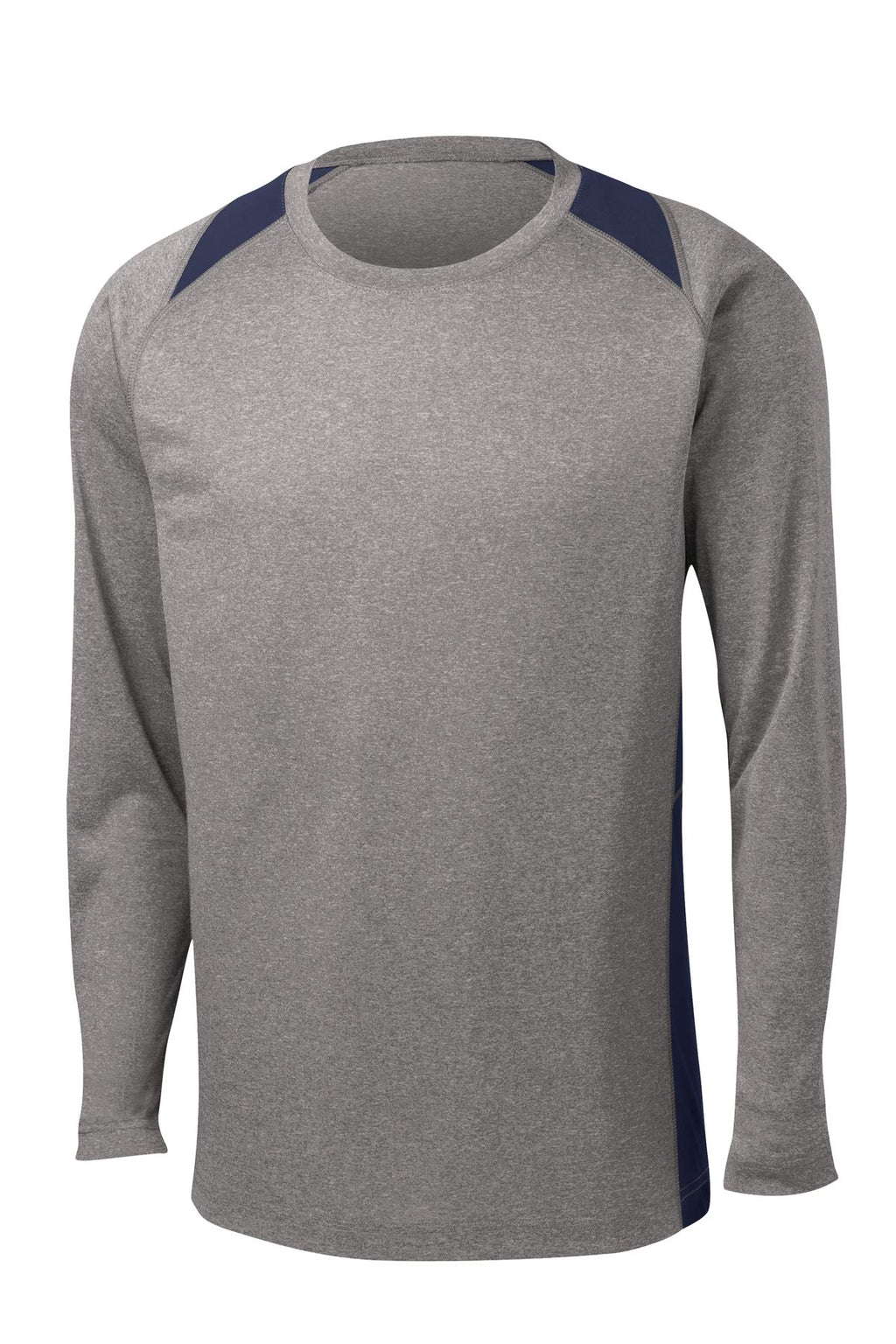 Sport-Tek ST361LS Tek Long Sleeve Heather Colorblock Contender Tee
