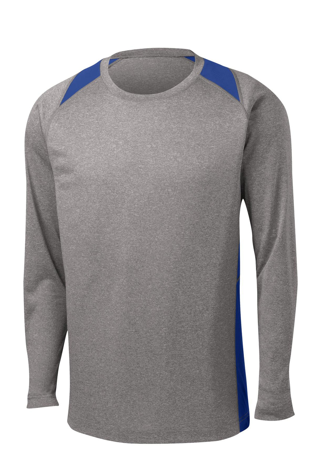 Sport-Tek ST361LS Tek Long Sleeve Heather Colorblock Contender Tee