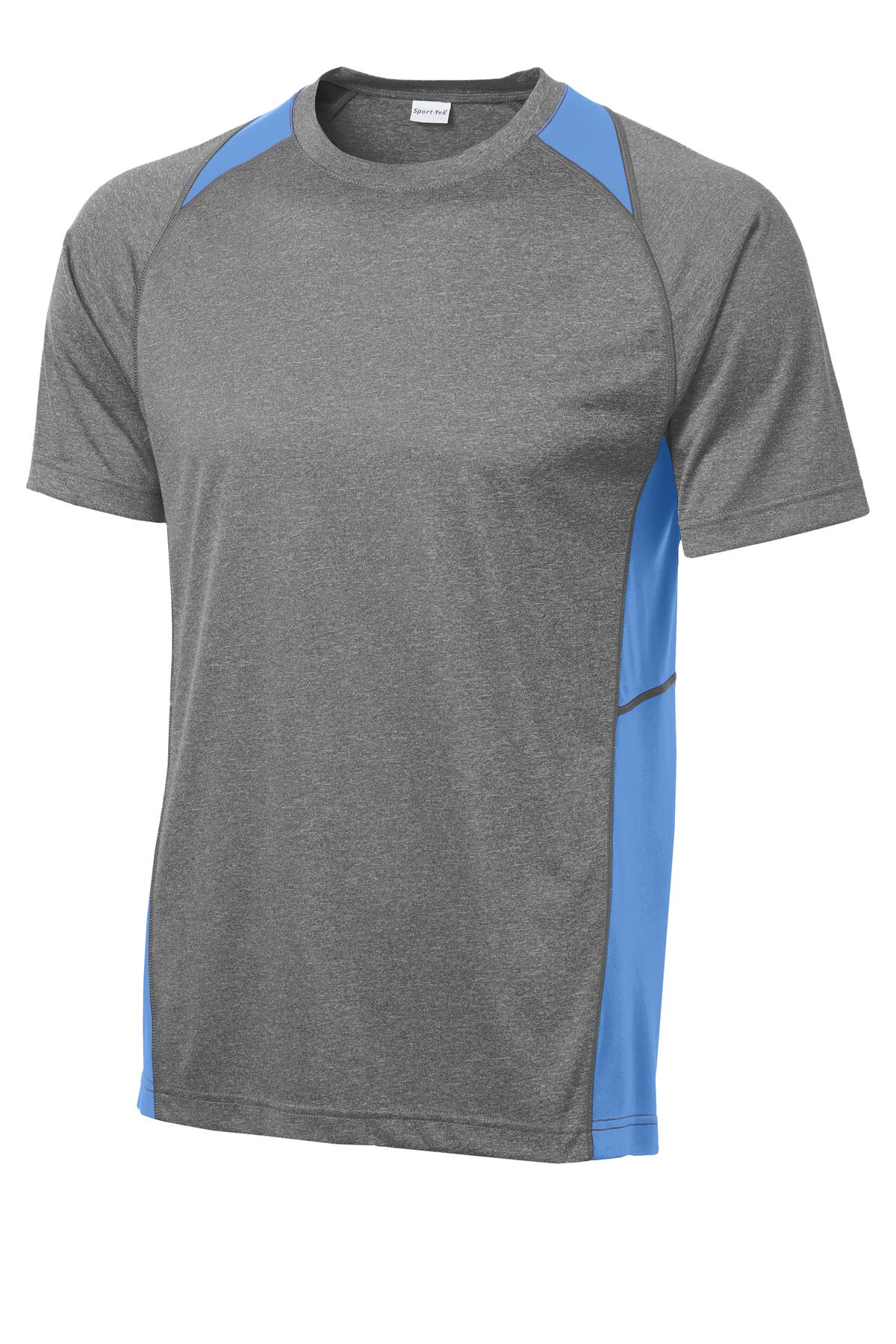 Sport-Tek ST361 Tek Heather Colorblock Contender Tee