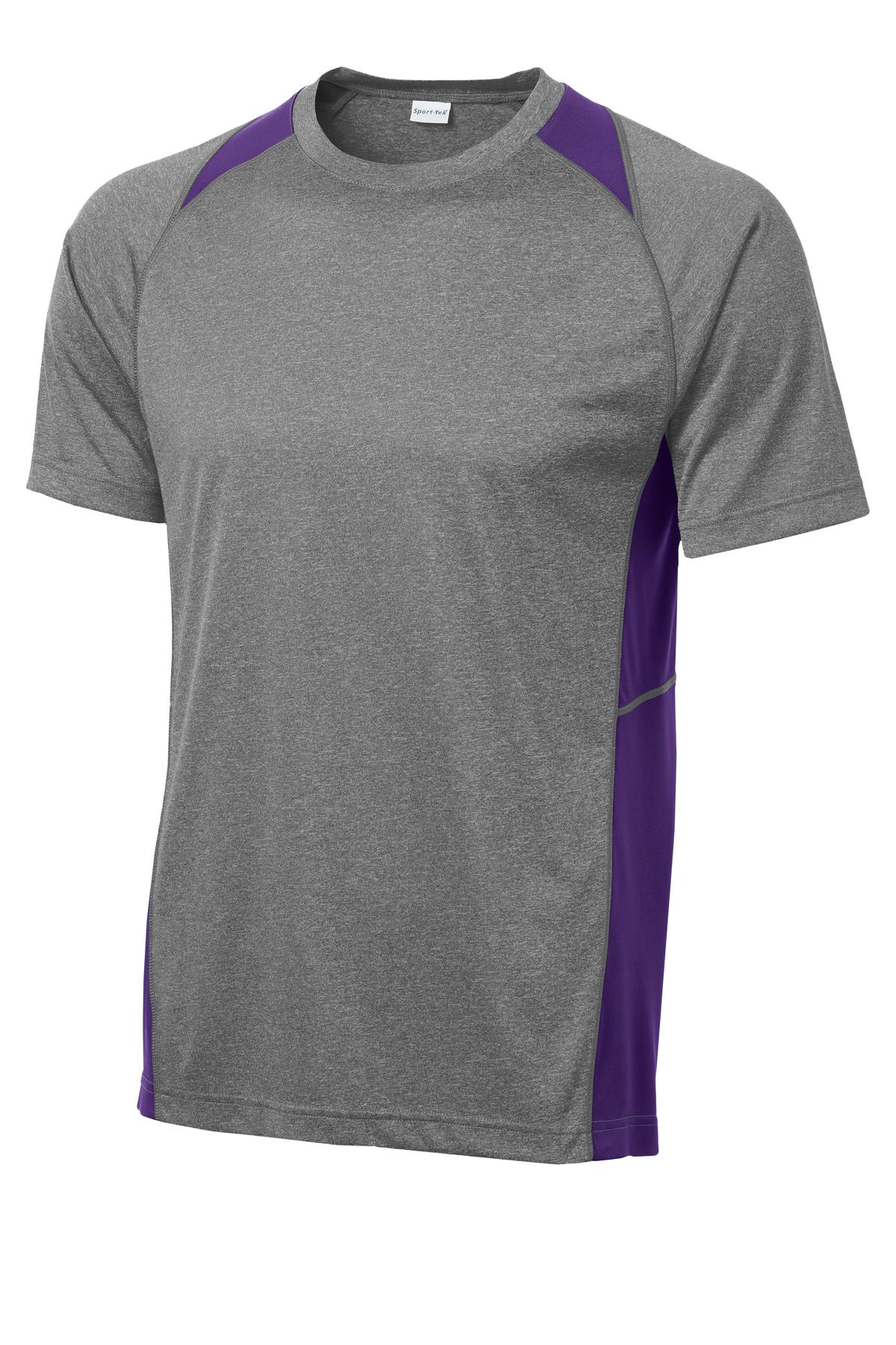 Sport-Tek ST361 Tek Heather Colorblock Contender Tee