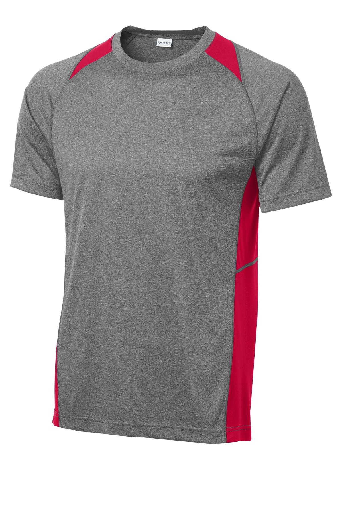 Sport-Tek ST361 Tek Heather Colorblock Contender Tee
