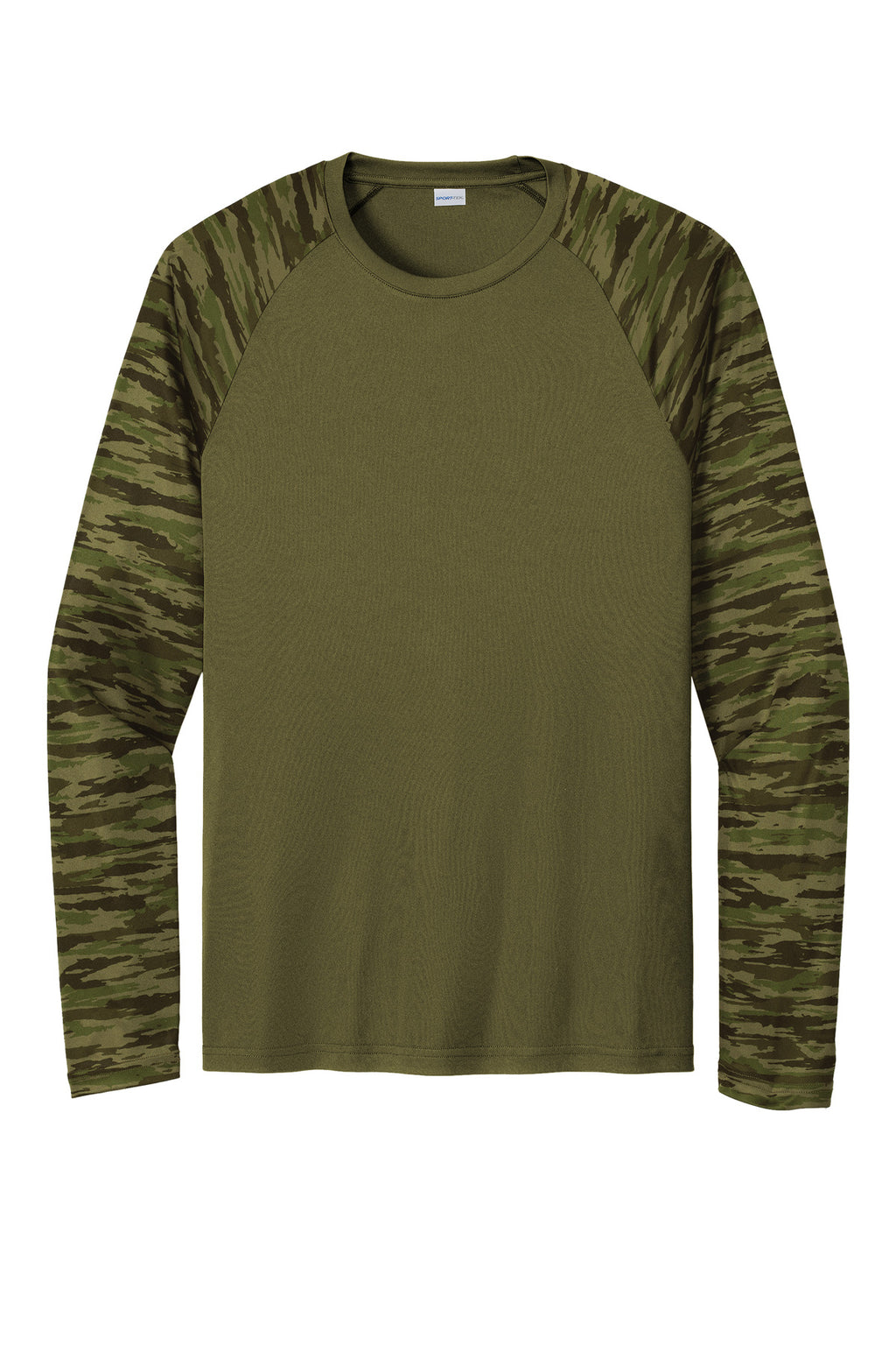 Sport-Tek ST376LS Tek Drift Camo Colorblock Long Sleeve Tee