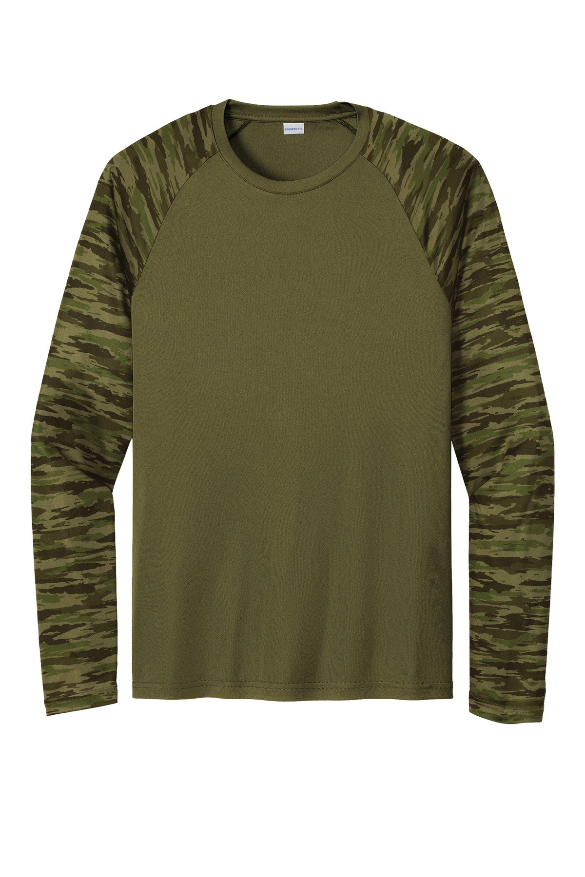Sport-Tek ST376LS Tek Drift Camo Colorblock Long Sleeve Tee