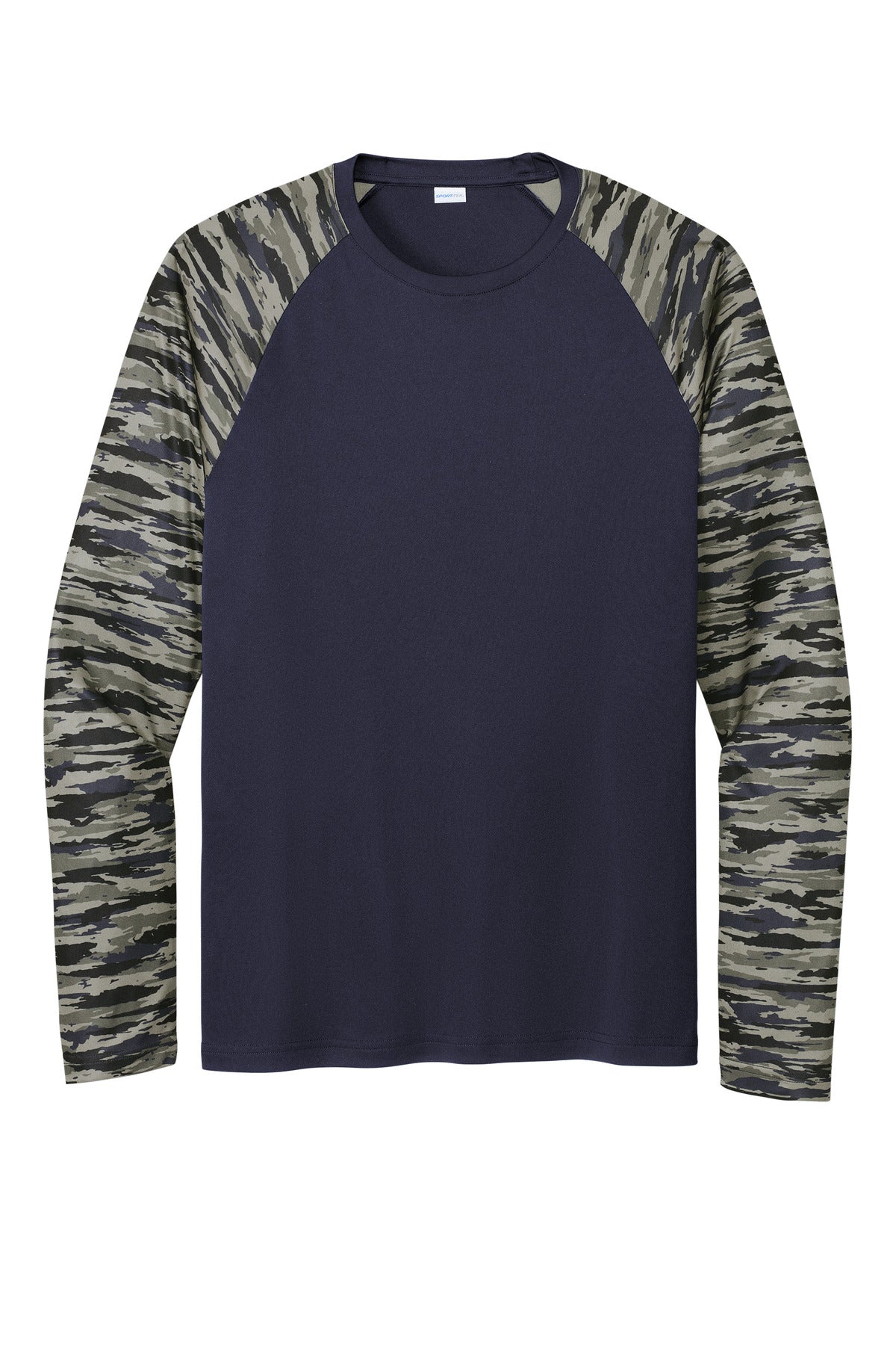 Sport-Tek ST376LS Tek Drift Camo Colorblock Long Sleeve Tee
