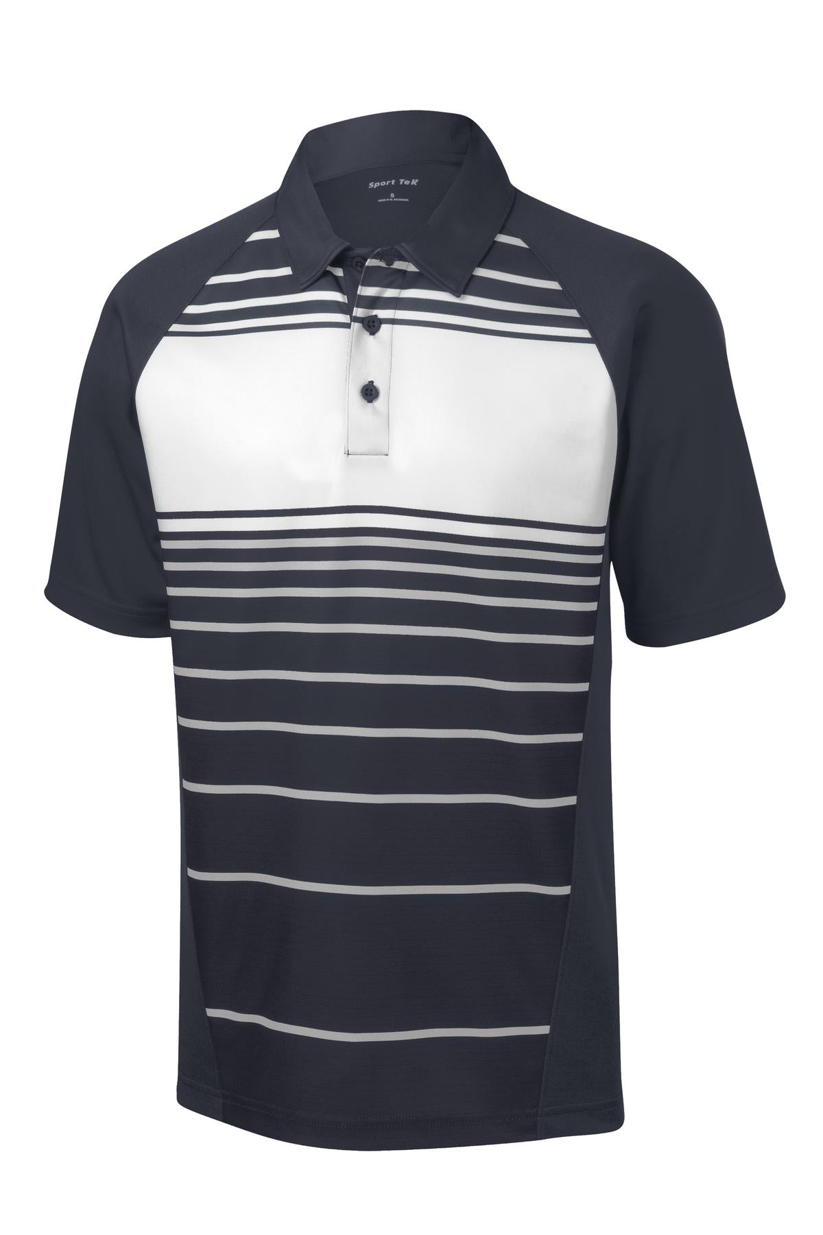 Sport-Tek ST600 Tek Dry Zone Sublimated Stripe Polo