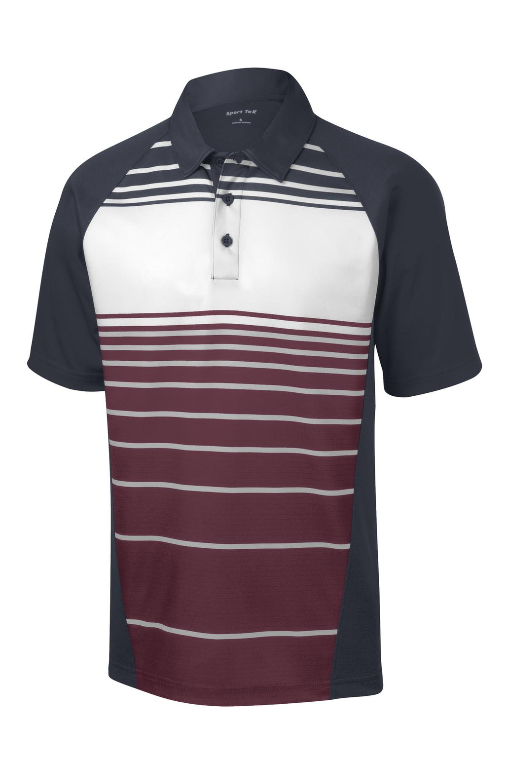 Sport-Tek ST600 Tek Dry Zone Sublimated Stripe Polo