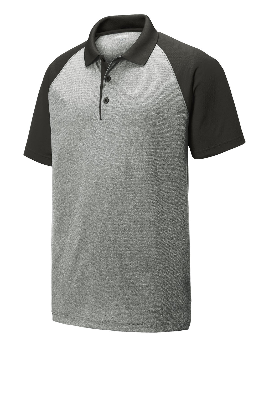Sport-Tek ST641 Tek  PosiCharge  RacerMesh  Raglan Heather Block Polo