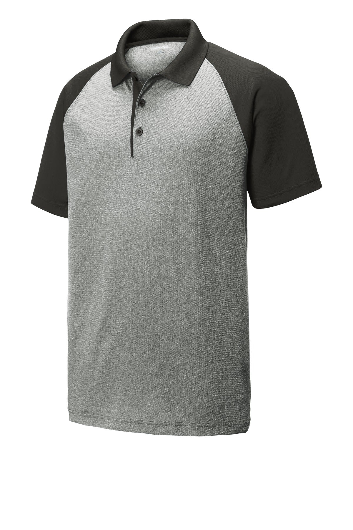 Sport-Tek ST641 Tek  PosiCharge  RacerMesh  Raglan Heather Block Polo