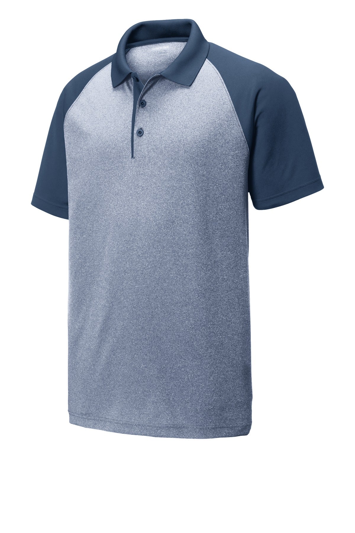 Sport-Tek ST641 Tek  PosiCharge  RacerMesh  Raglan Heather Block Polo