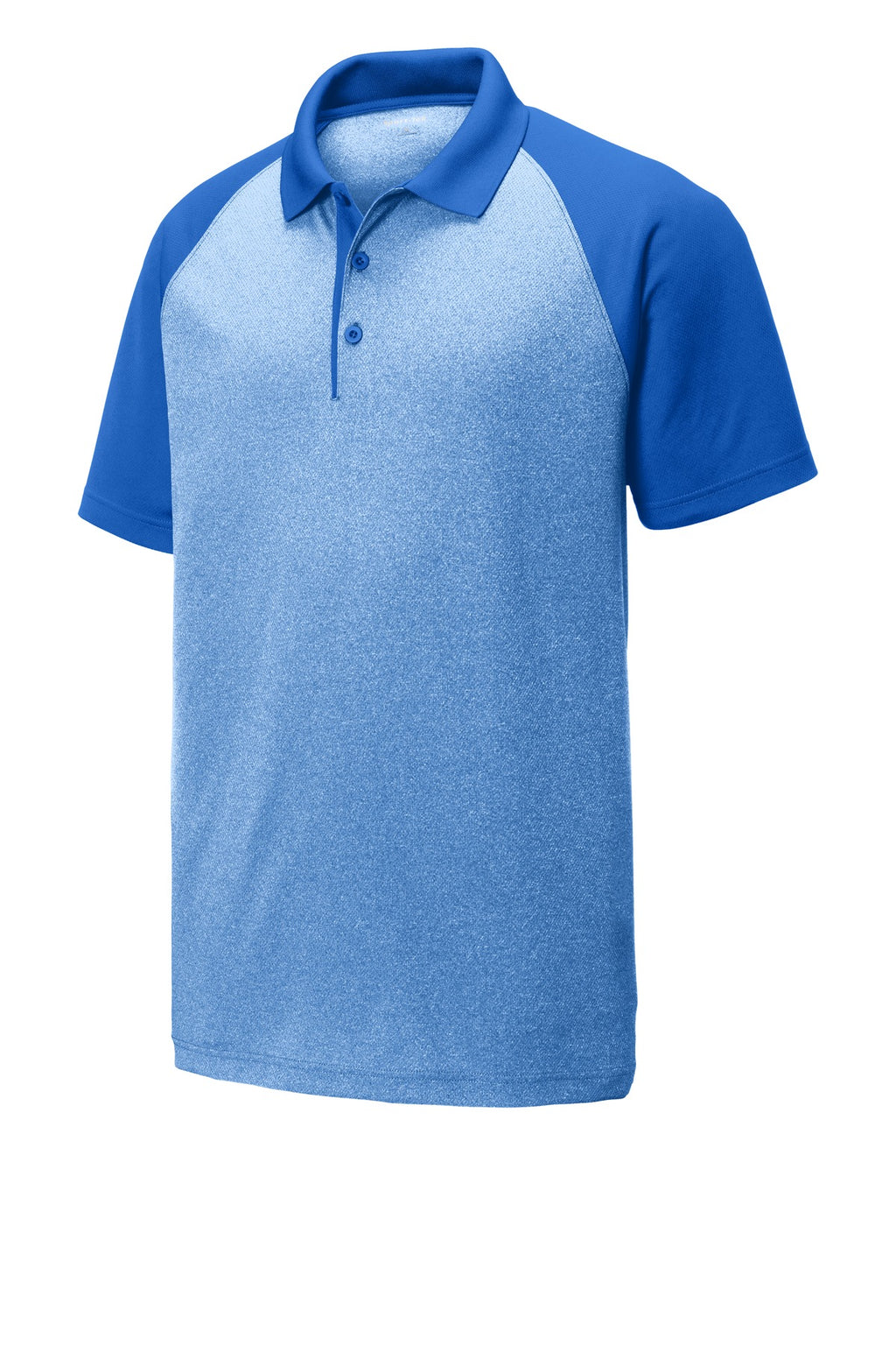 Sport-Tek ST641 Tek  PosiCharge  RacerMesh  Raglan Heather Block Polo