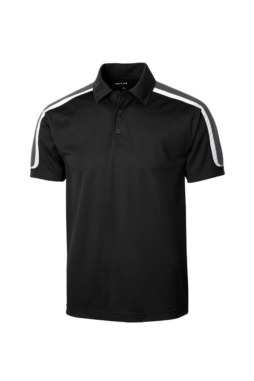 Sport-Tek ST658 Tek Tricolor Shoulder Micropique Sport-Wick Polo
