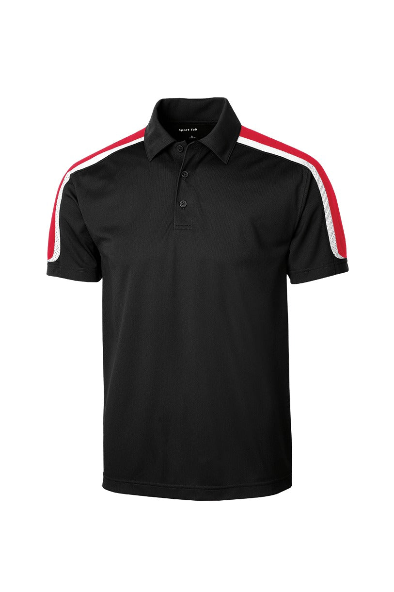 Sport-Tek ST658 Tek Tricolor Shoulder Micropique Sport-Wick Polo