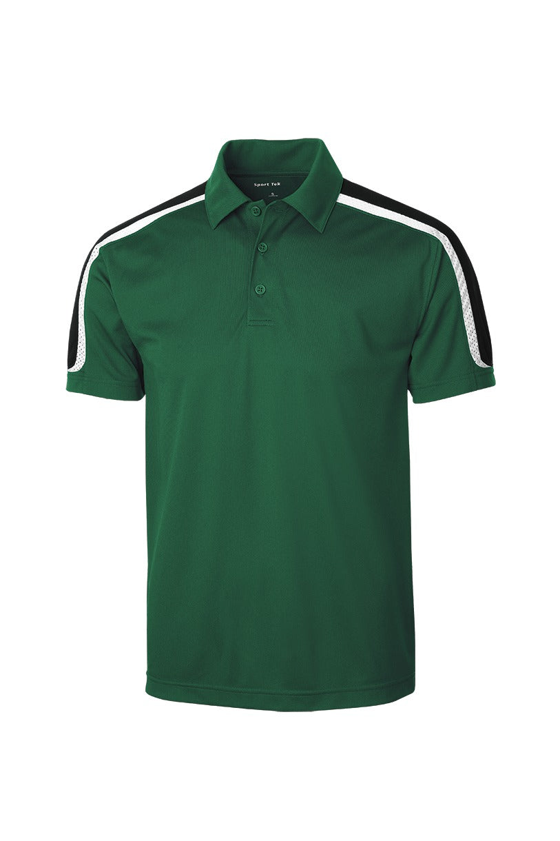 Sport-Tek ST658 Tek Tricolor Shoulder Micropique Sport-Wick Polo