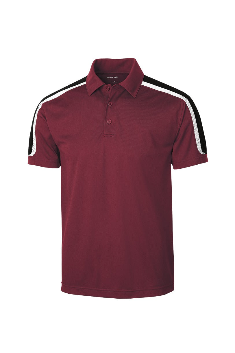 Sport-Tek ST658 Tek Tricolor Shoulder Micropique Sport-Wick Polo